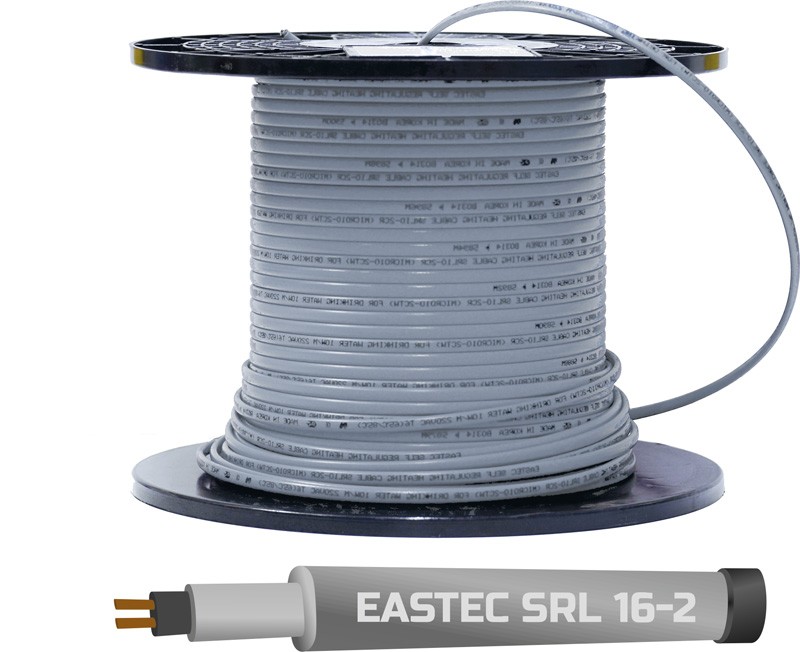 EASTEC SRL 16-2 M=16W, 300м/рул., греющий кабель без оплетки